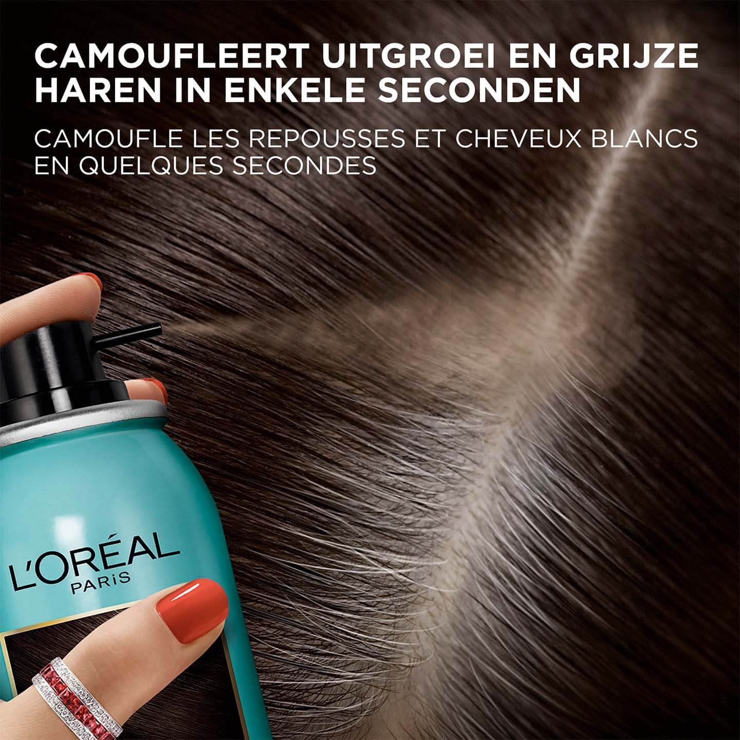 Camoufle les repousses et cheveux blancs